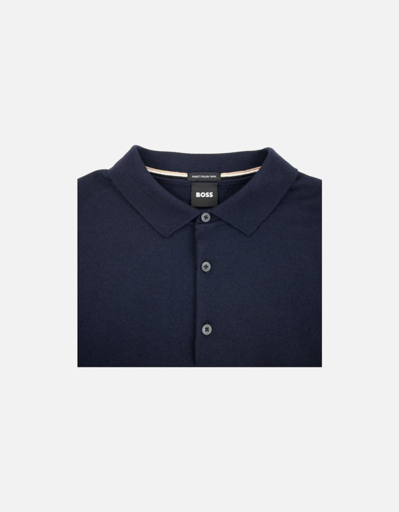 Bono-l Embroidered Logo Knitted Polo Dark Navy 404