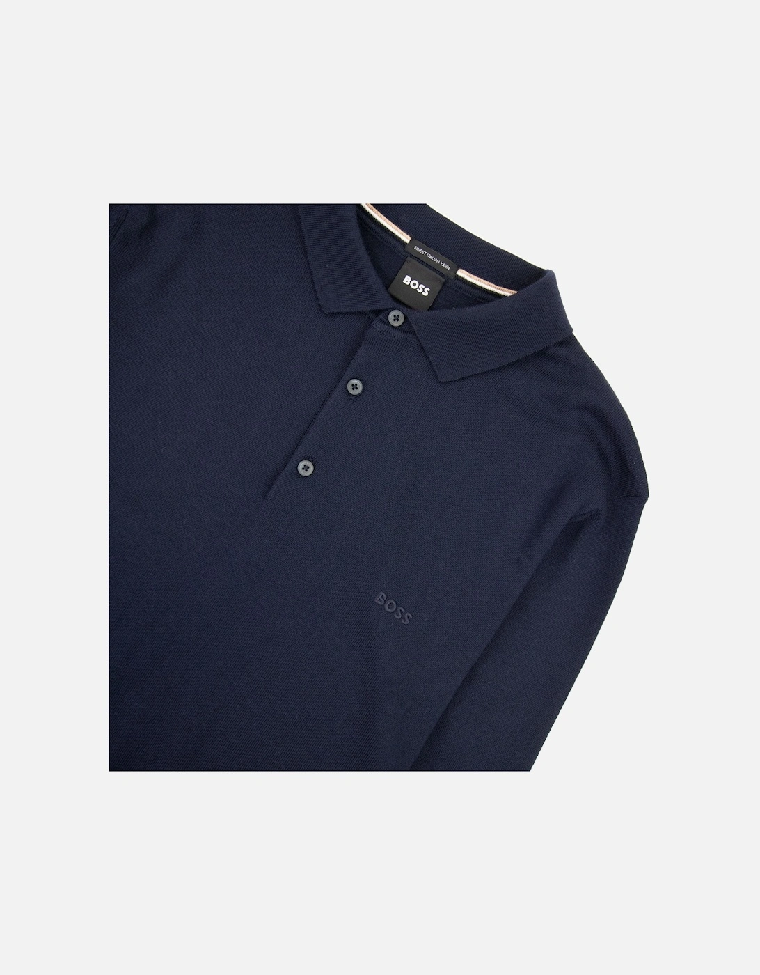 Bono-l Embroidered Logo Knitted Polo Dark Navy 404