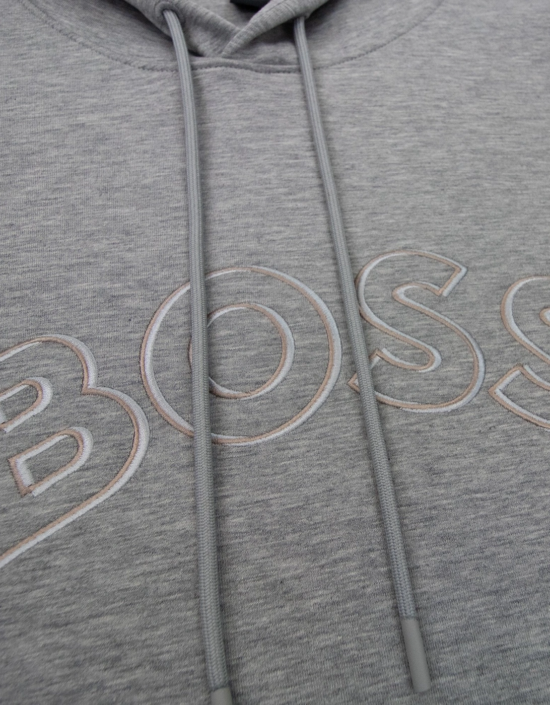Soody 2 Curved Logo Hooded Sweatshirt Grey 059