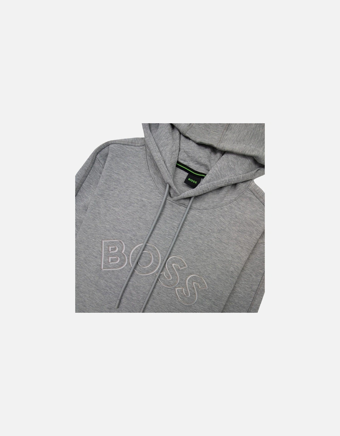 Soody 2 Curved Logo Hooded Sweatshirt Grey 059