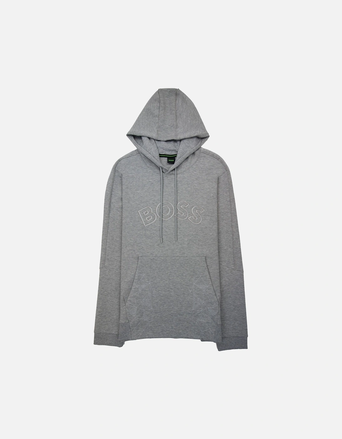 Soody 2 Curved Logo Hooded Sweatshirt Grey 059, 5 of 4