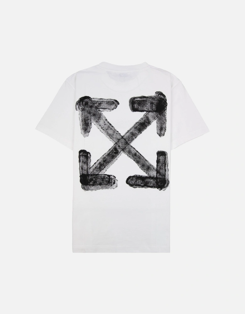 Off White Spray Arrow Slim S/s T-shirt White