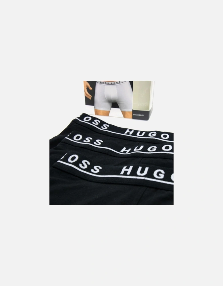 Three Pack Of Stretch Cotton Boxer Black 001
