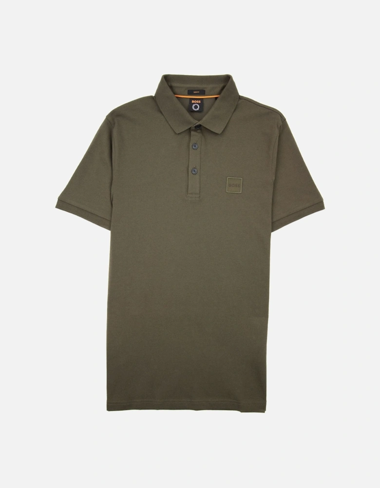 Hugo Passenger Patch Logo Polo Khaki 308