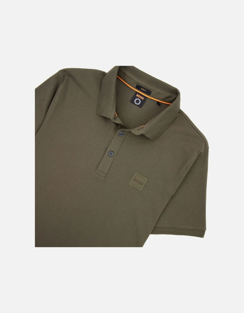 Hugo Passenger Patch Logo Polo Khaki 308