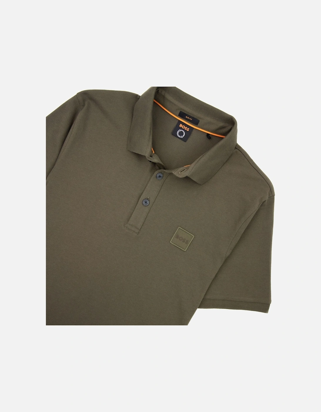 Hugo Passenger Patch Logo Polo Khaki 308