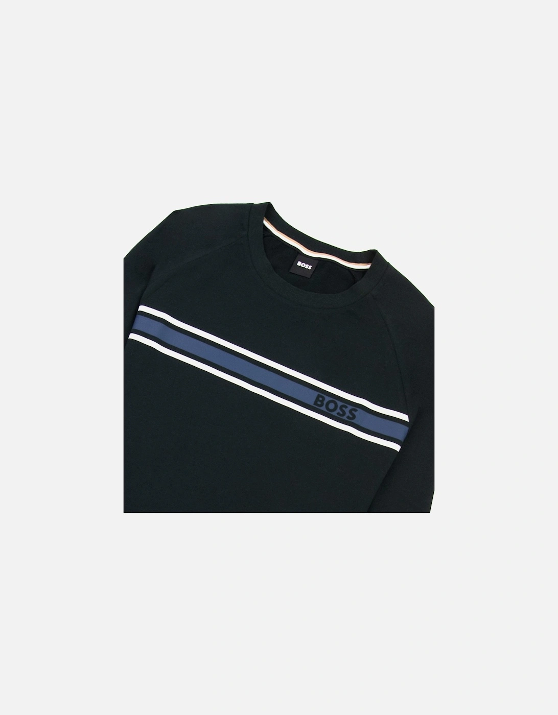 Authentic Logo Crewneck Sweatshirt Black 001