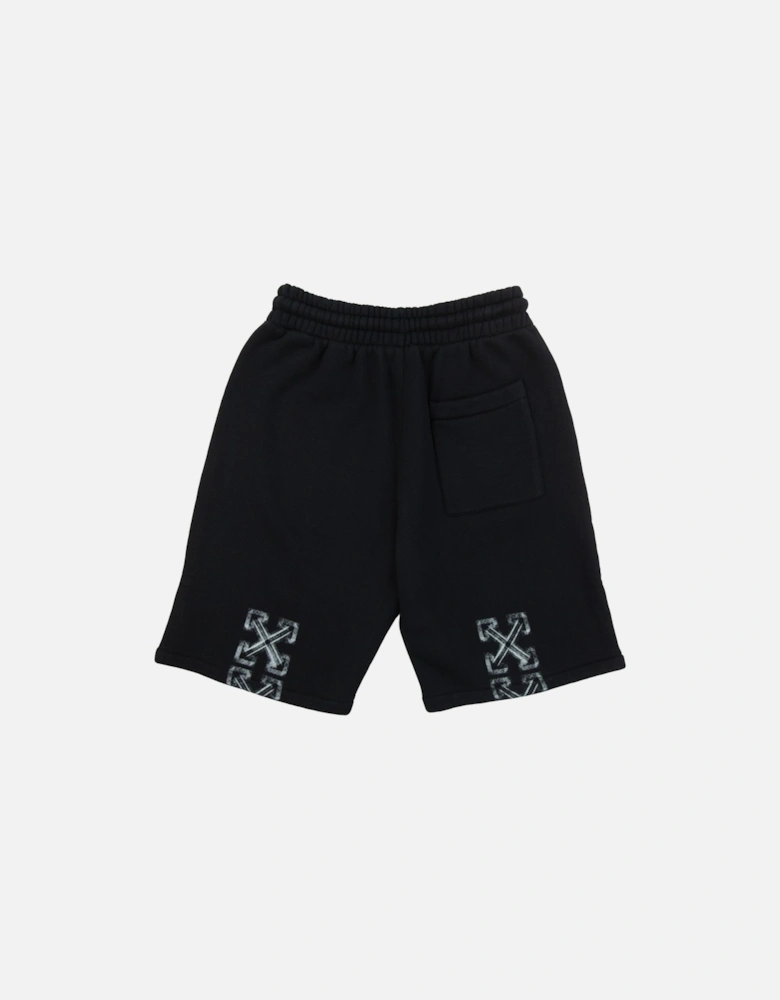 Off White Vibe Arrow Skate Sweatshorts Black/aqua