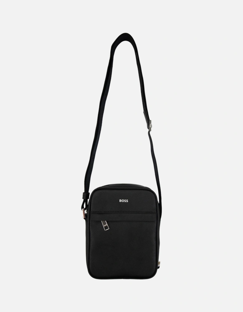 Zair Ns Zip Logo Detail Reporter Bag Black 001