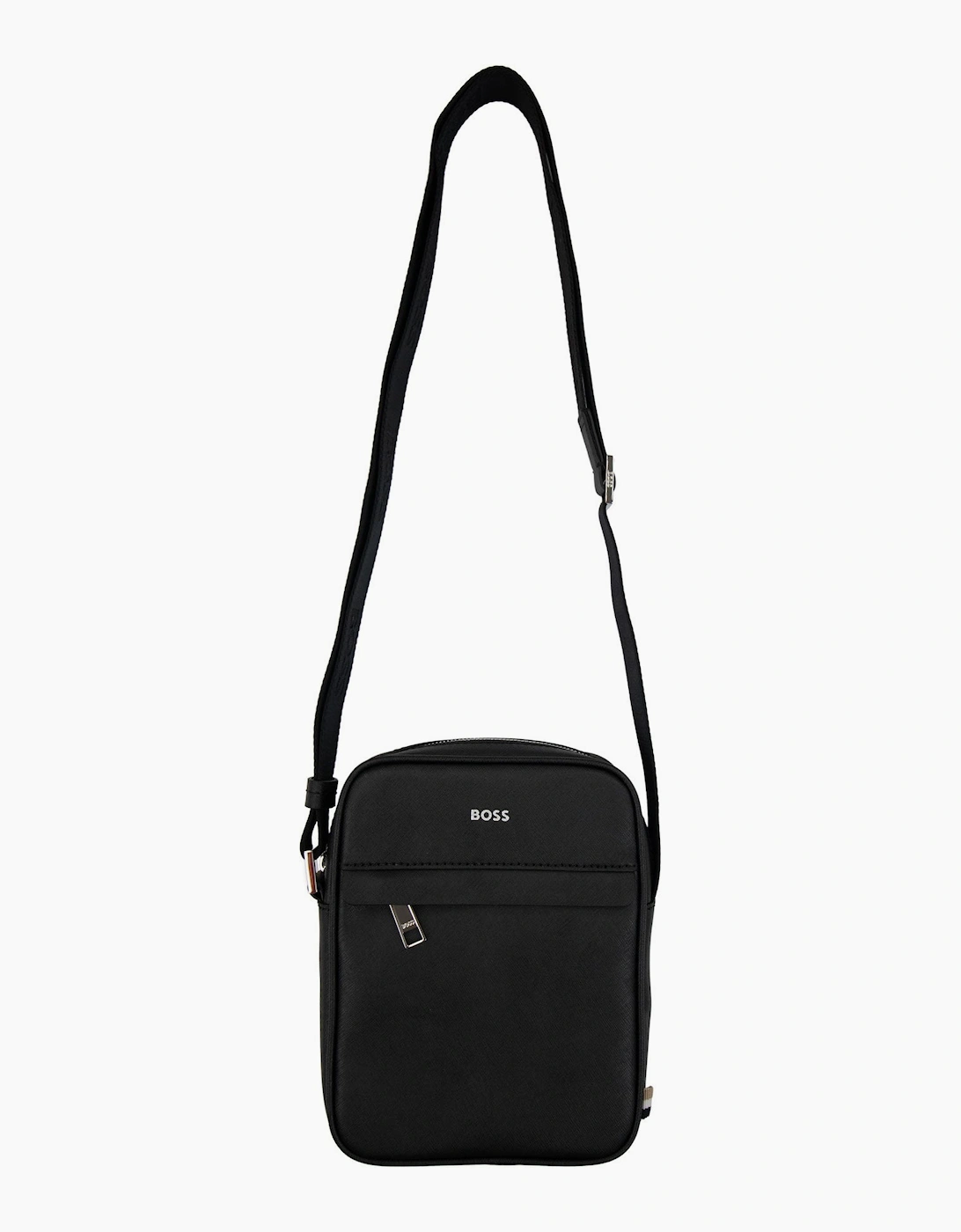 Hugo Boss Men's Black Zair Ns Zip Logo Detail Reporter Bag 001  Os