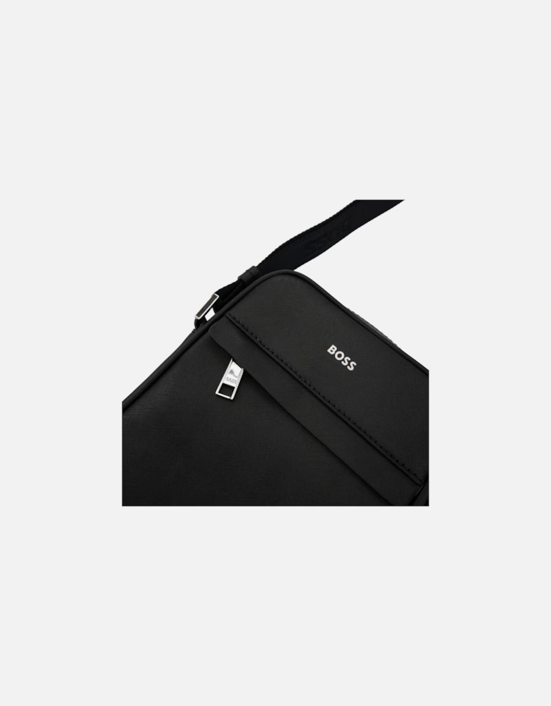 Zair Ns Zip Logo Detail Reporter Bag Black 001