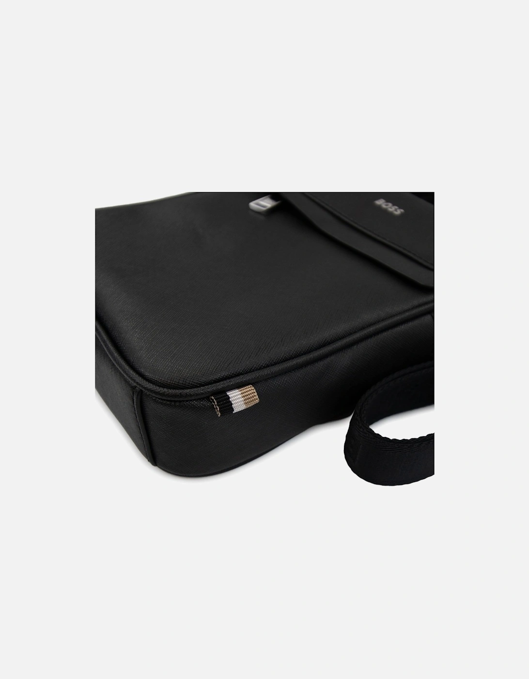 Zair Ns Zip Logo Detail Reporter Bag Black 001