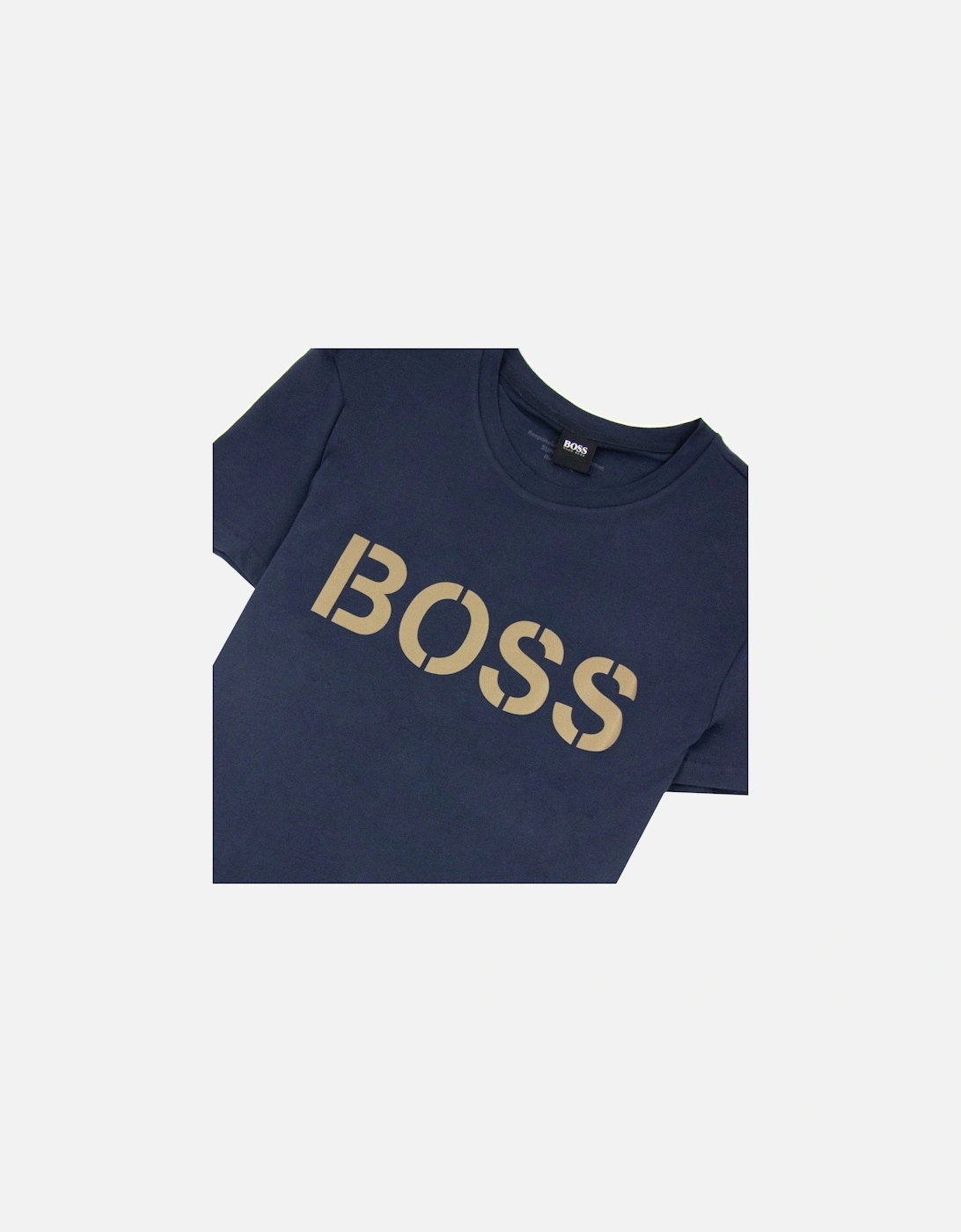 Rn Special Striped Logo T Shirt Dark Navy 403