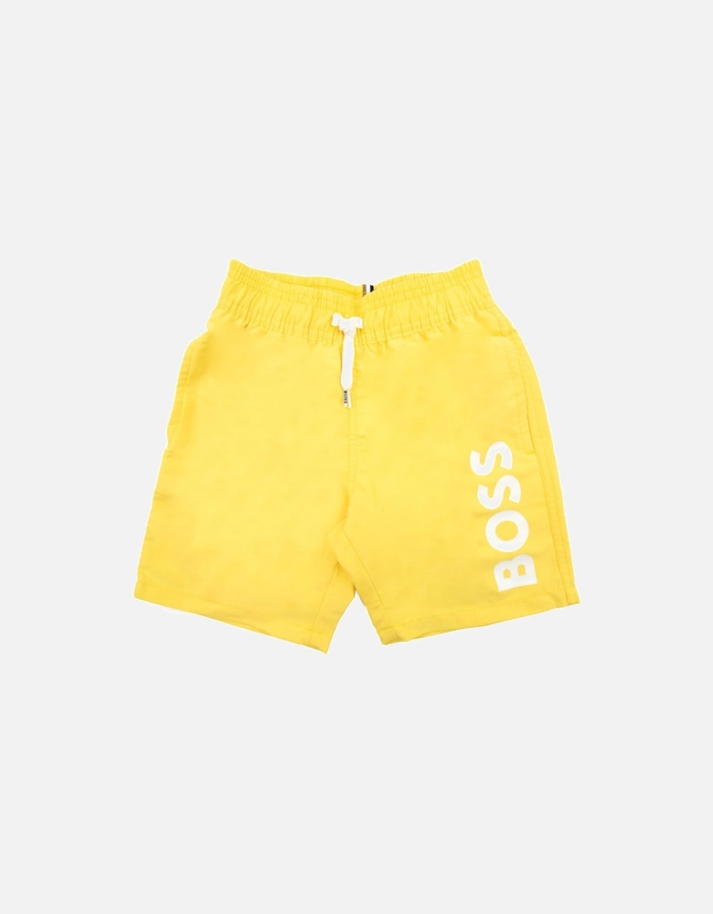Kids Infant Logo Swim Shorts Yellow 528