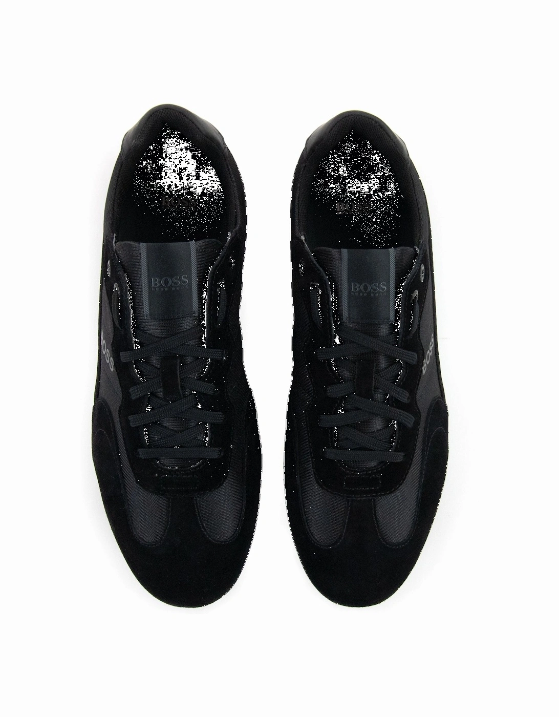 Rusham Logo Detail Low Top Trainer Black 005