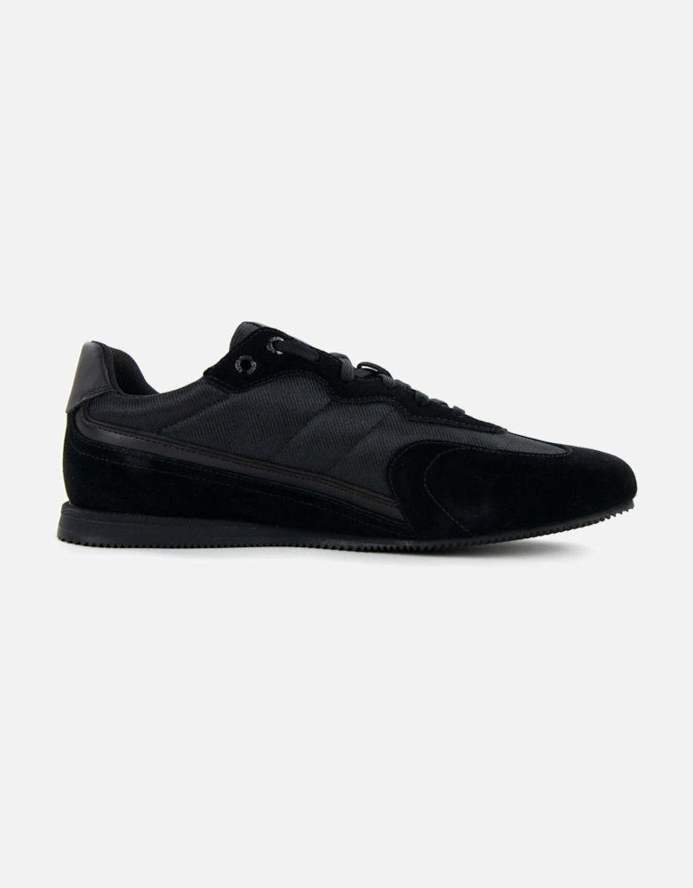 Rusham Logo Detail Low Top Trainer Black 005