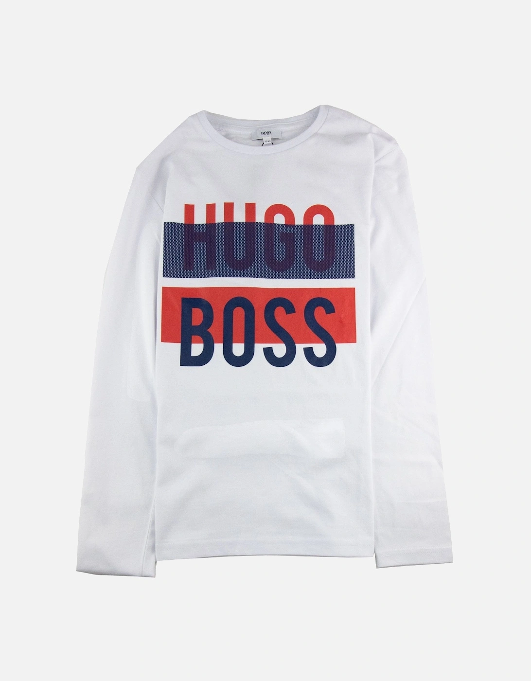 Kids Printed Logo L/s T Shirt White, 3 of 2