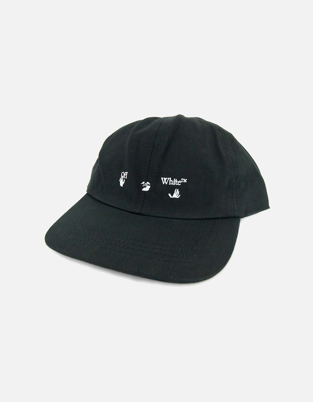 Off White Logo Embroidered Baseball Cap Black/white, 4 of 3
