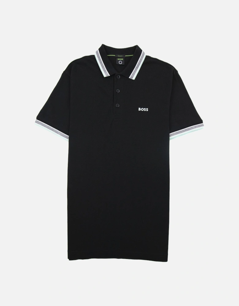 Paddy Embroidered Logo Polo Black 003