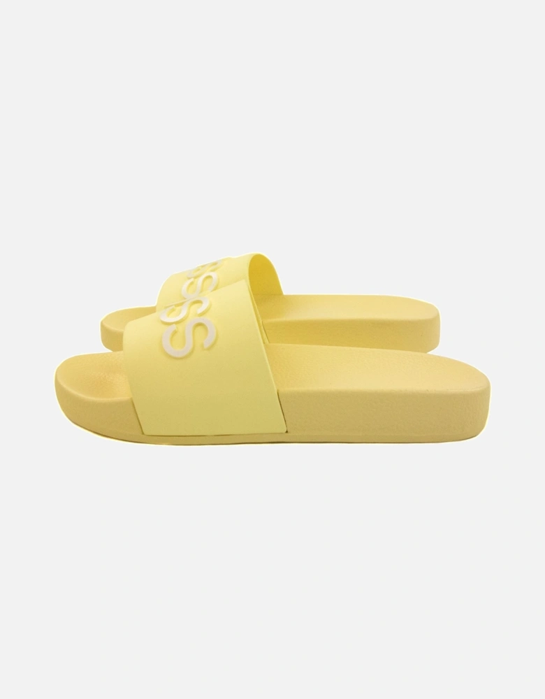 Kids Embossed Logo Sliders Yellow 528