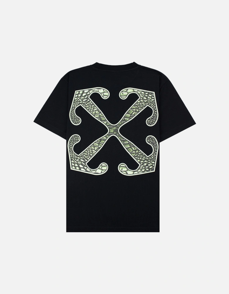Off White Croco Arrow Slim S/s T Shirt Black Lime