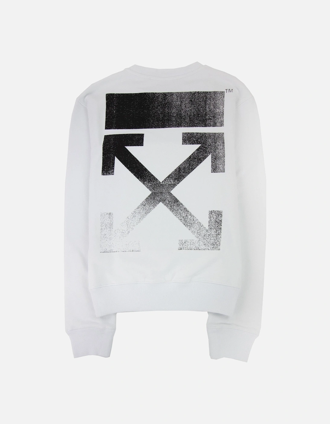 Off White Degrade Arrow Slim Crewneck Sweatshirt White/black