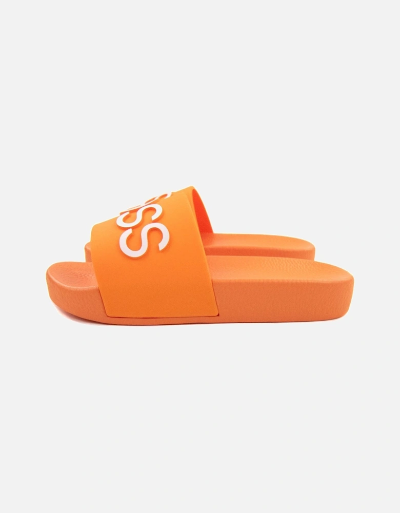 Kids Embossed Logo Sliders Orange 401