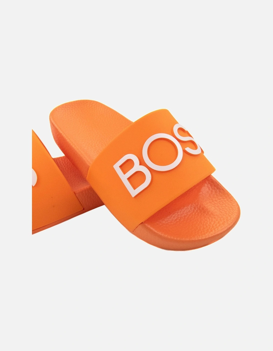 Kids Embossed Logo Sliders Orange 401