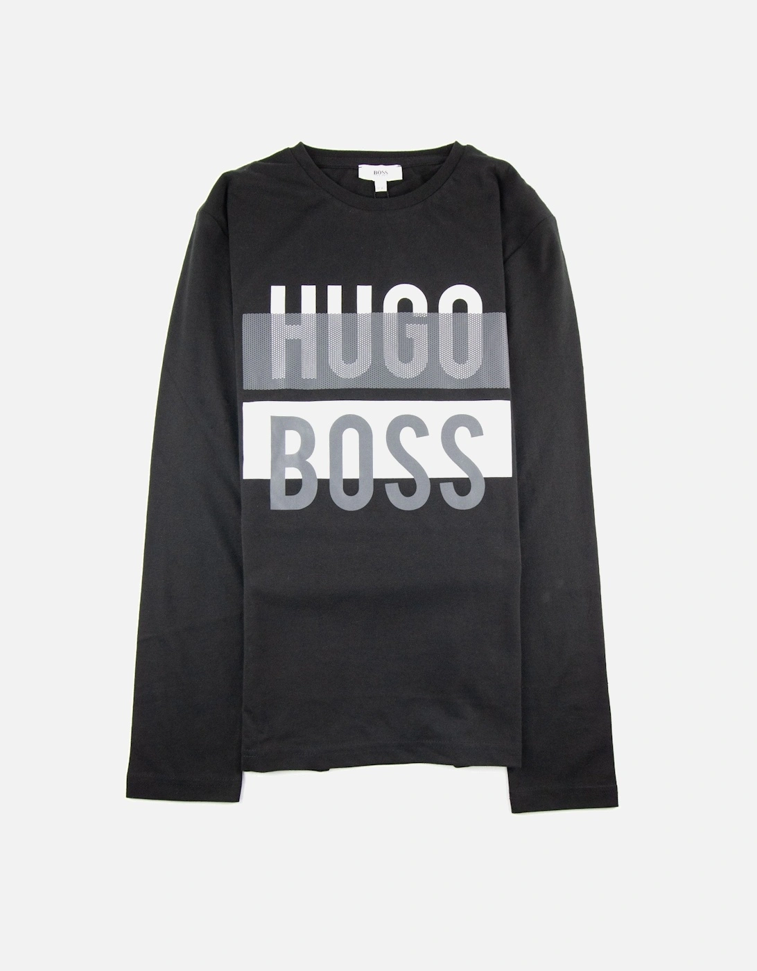 Kids Printed Logo L/s T Shirt Black, 3 of 2