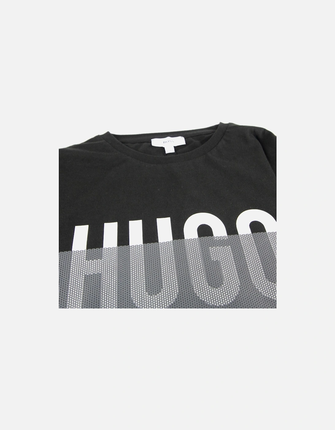 Kids Printed Logo L/s T Shirt Black