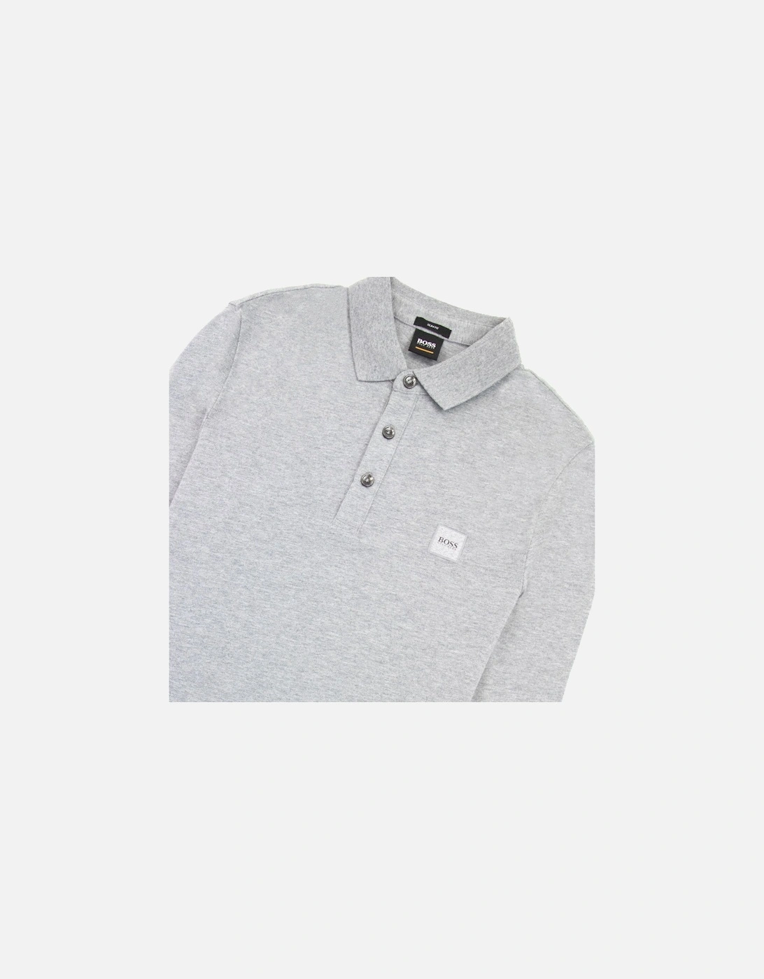 Passerby L/s Patch Logo Polo Light Grey