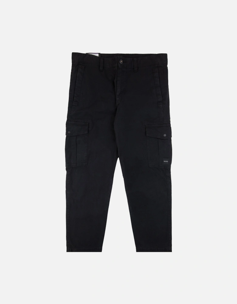 Sisla 5 Logo Patch Stretch Cargo Pants Black 001