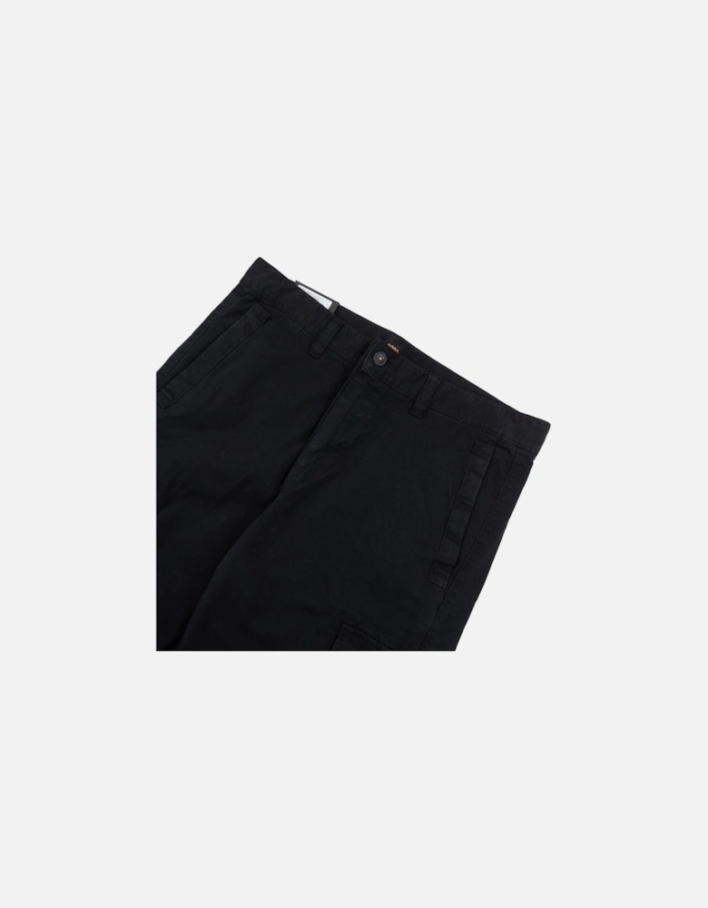 Sisla 5 Logo Patch Stretch Cargo Pants Black 001