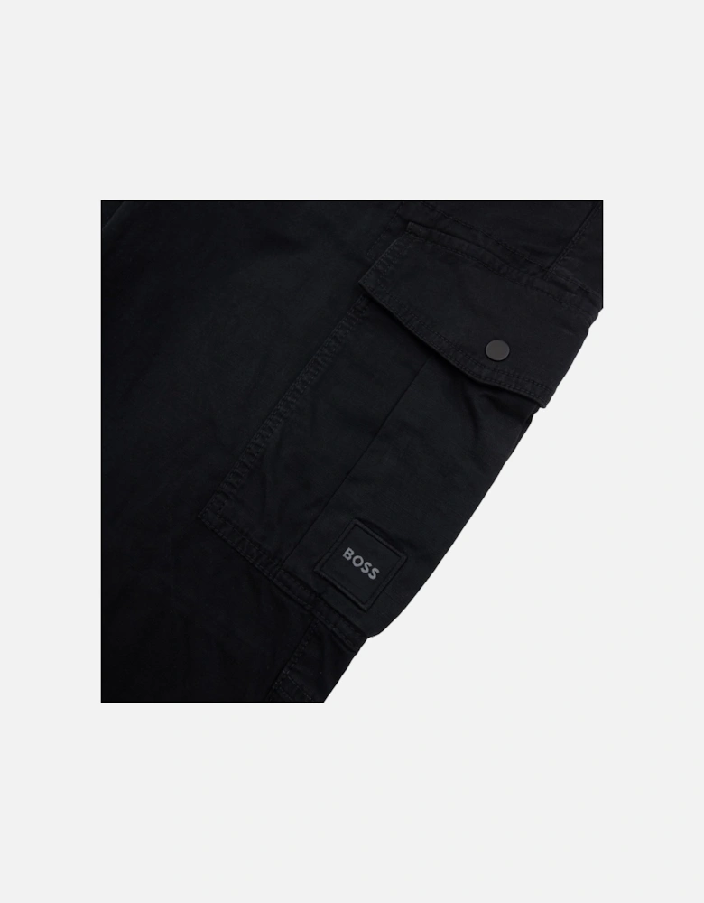 Sisla 5 Logo Patch Stretch Cargo Pants Black 001