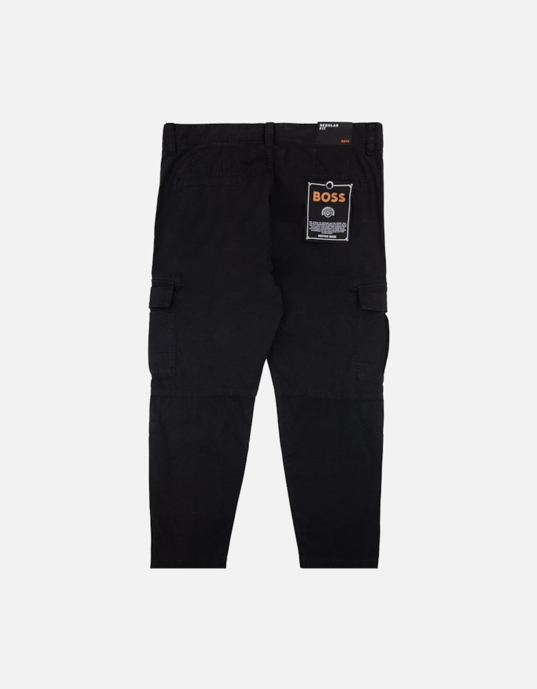 Sisla 5 Logo Patch Stretch Cargo Pants Black 001