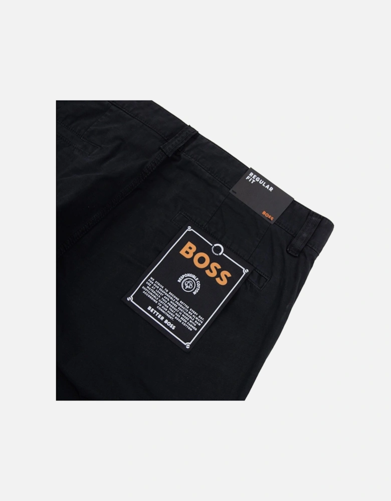 Sisla 5 Logo Patch Stretch Cargo Pants Black 001