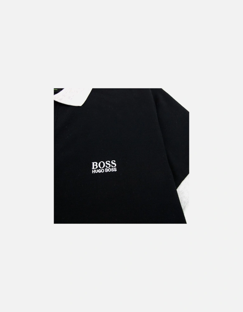 Paule 4 Short Sleeve Polo Shirt Black Light Grey