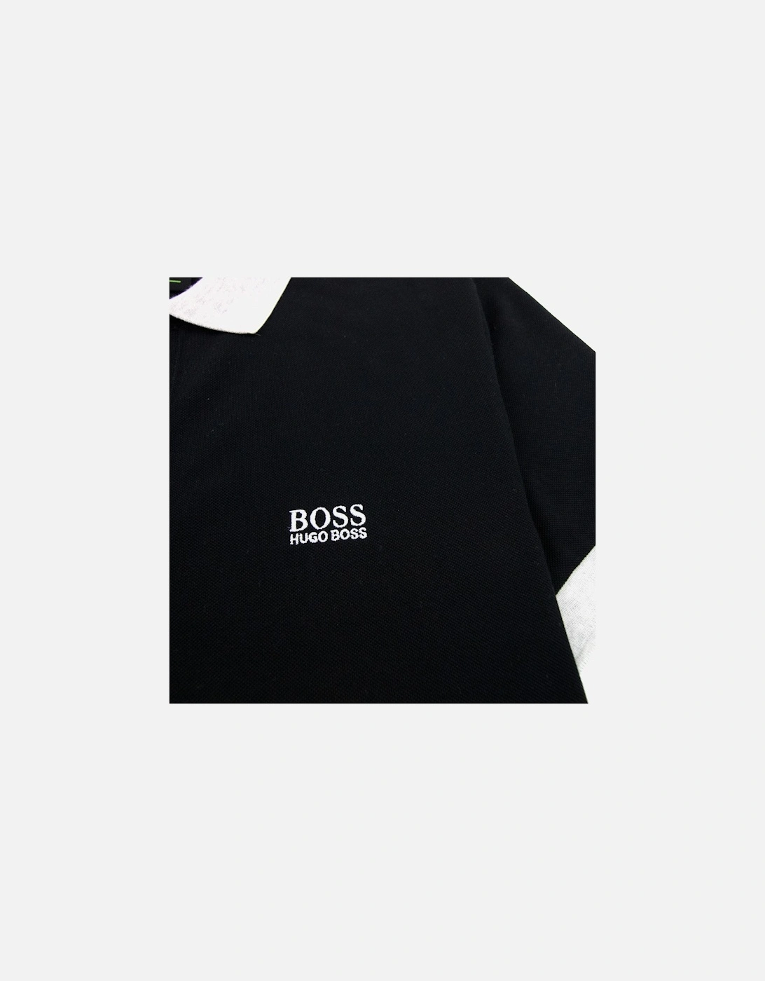 Paule 4 Short Sleeve Polo Shirt Black Light Grey