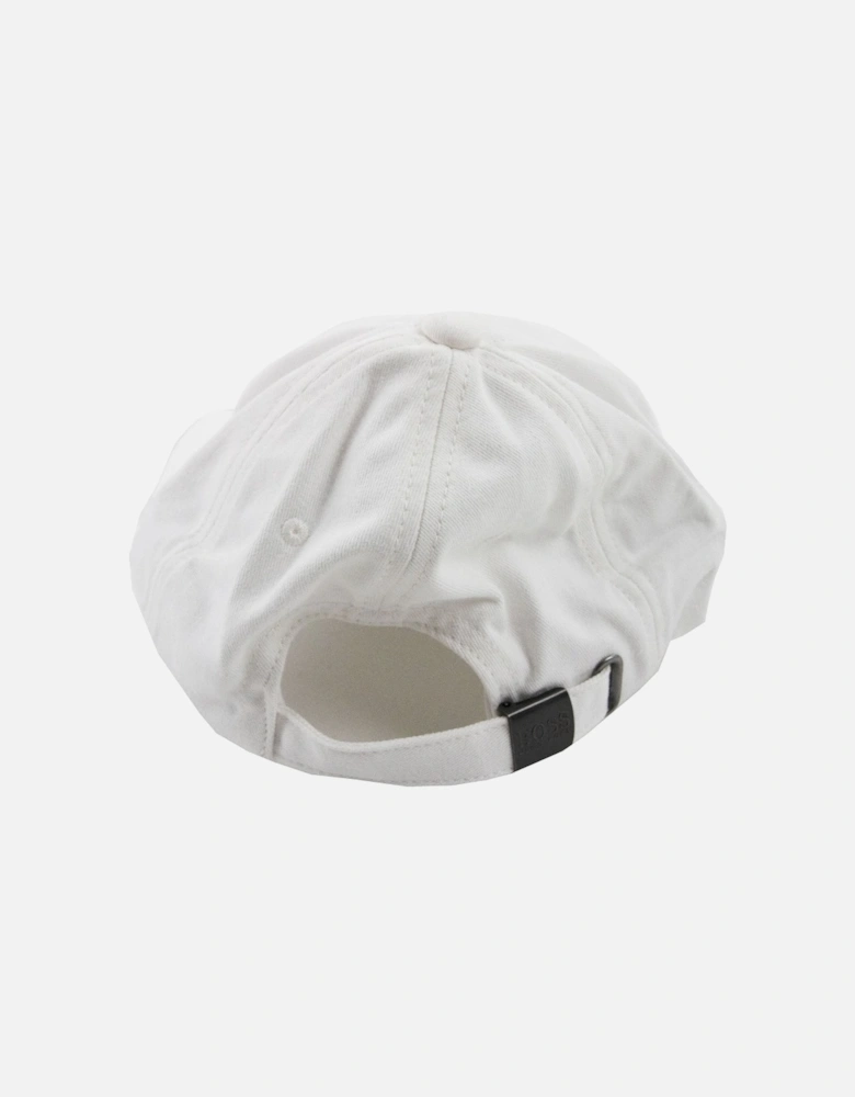 Kids Embroidered Logo Baseball Cap White