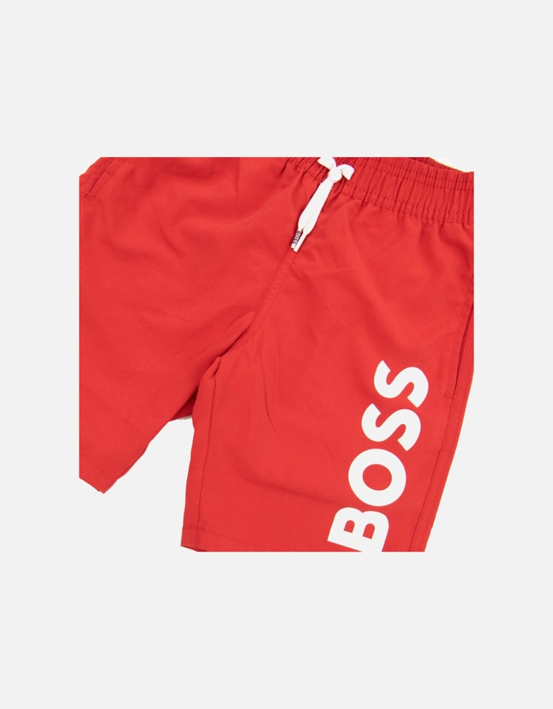 Kids Infant Logo Swim Shorts Red 991
