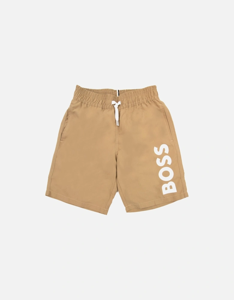 Kids Infant Logo Swim Shorts Beige 269