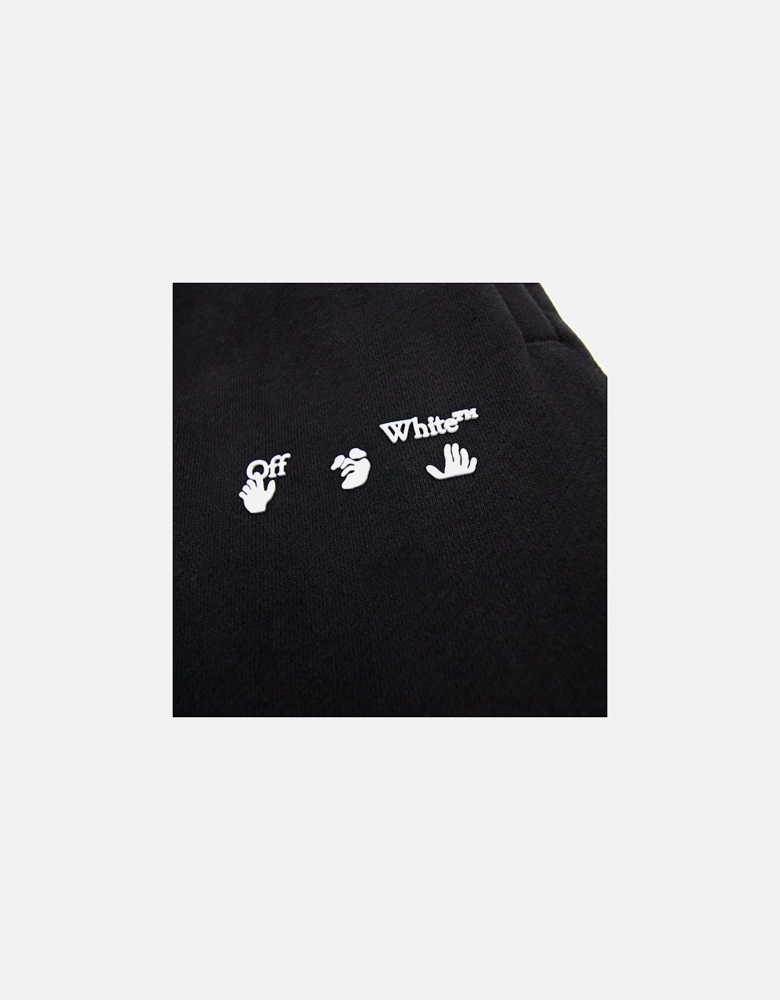 Off White Ow Logo Short Cuffed Sweat Pant Black/white