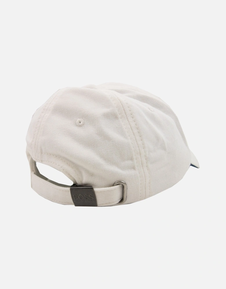Kids Embroidered Logo Cap White