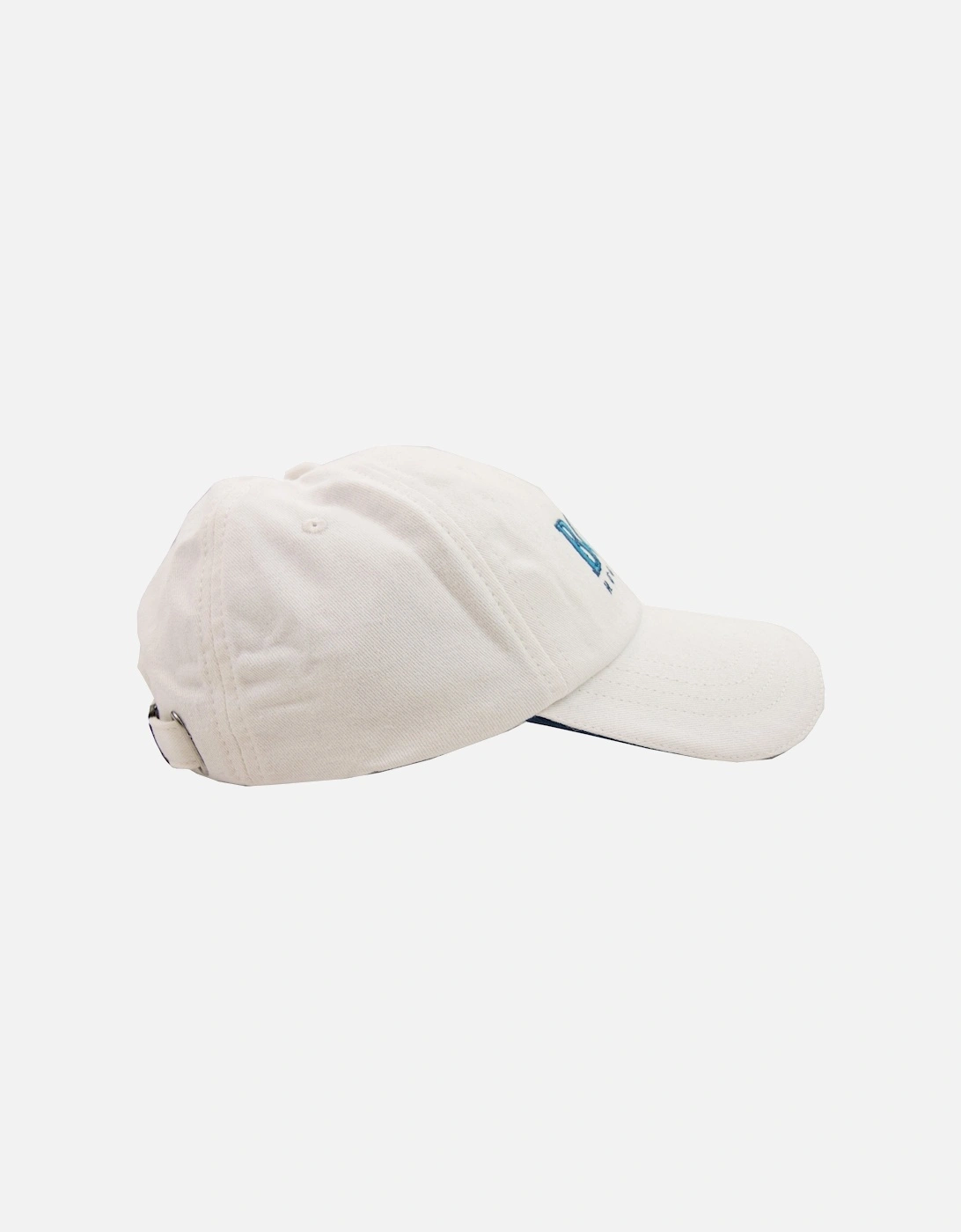 Kids Embroidered Logo Cap White