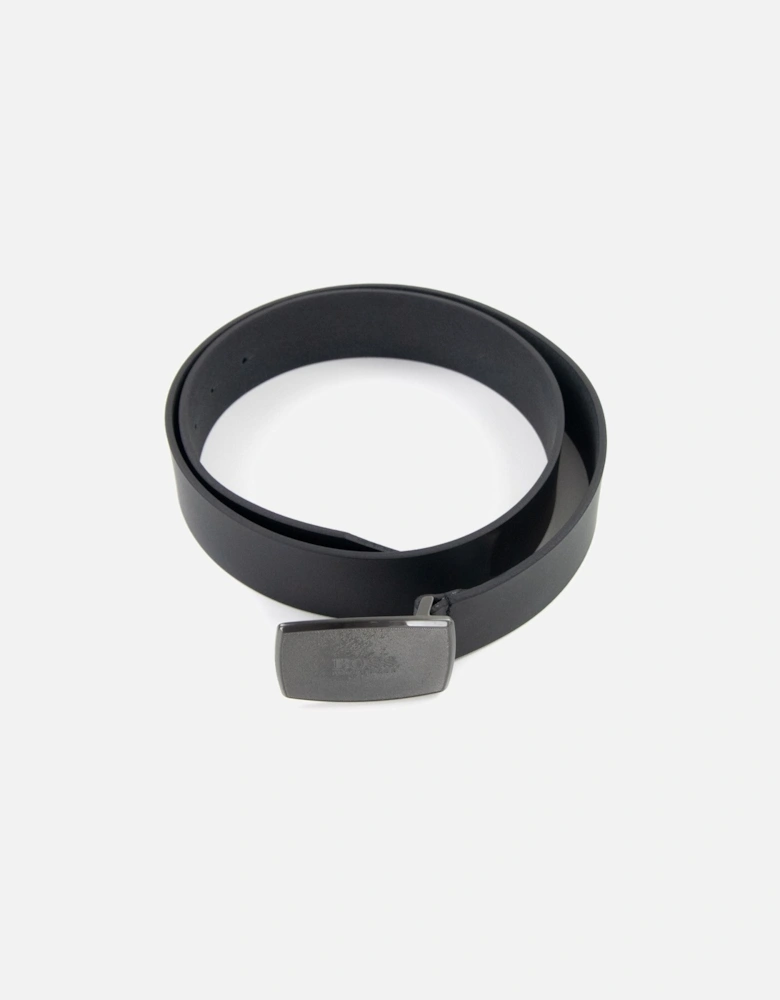 Jensy Structured Plaque Buckle Belt Black 001