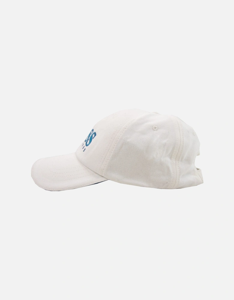 Kids Embroidered Logo Cap White