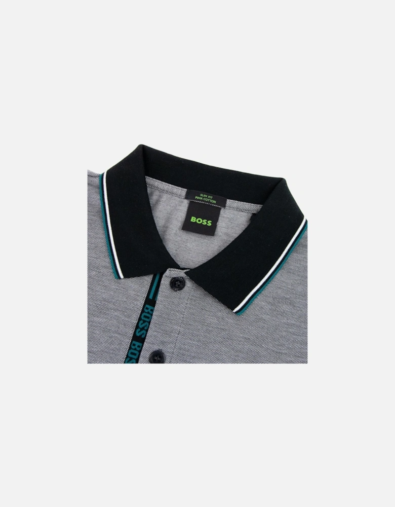 Paule 4 Slim Fit Branded Placket Polo Grey 002