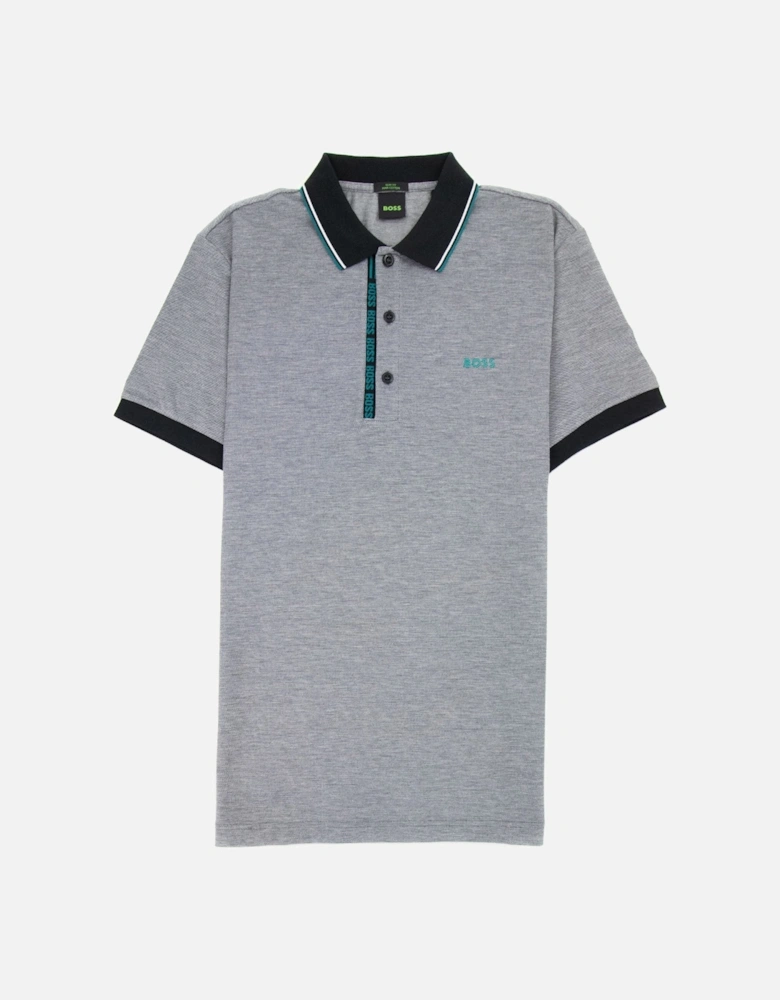 Paule 4 Slim Fit Branded Placket Polo Grey 002