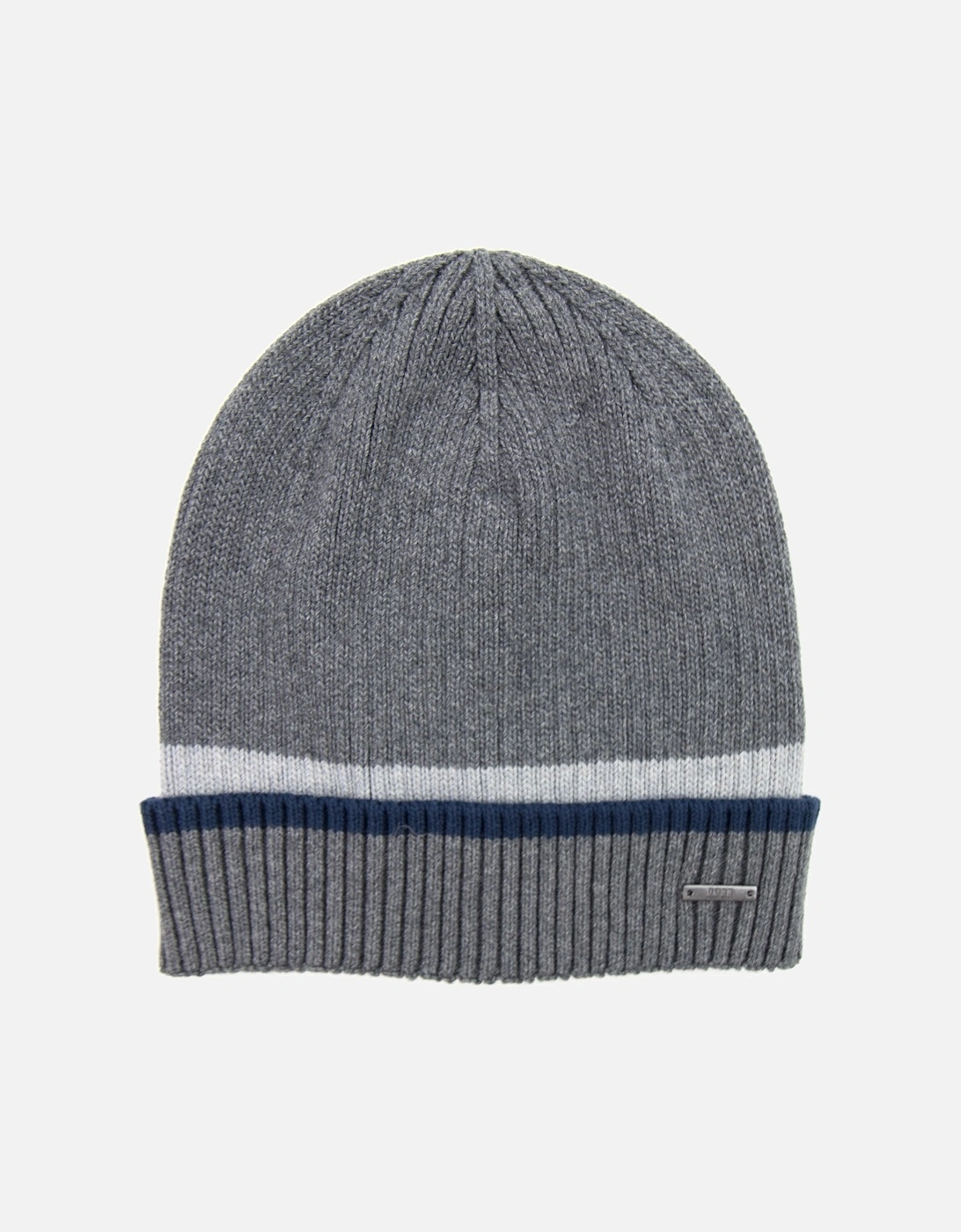 Ribbed Striped Beanie Grey, 3 of 2