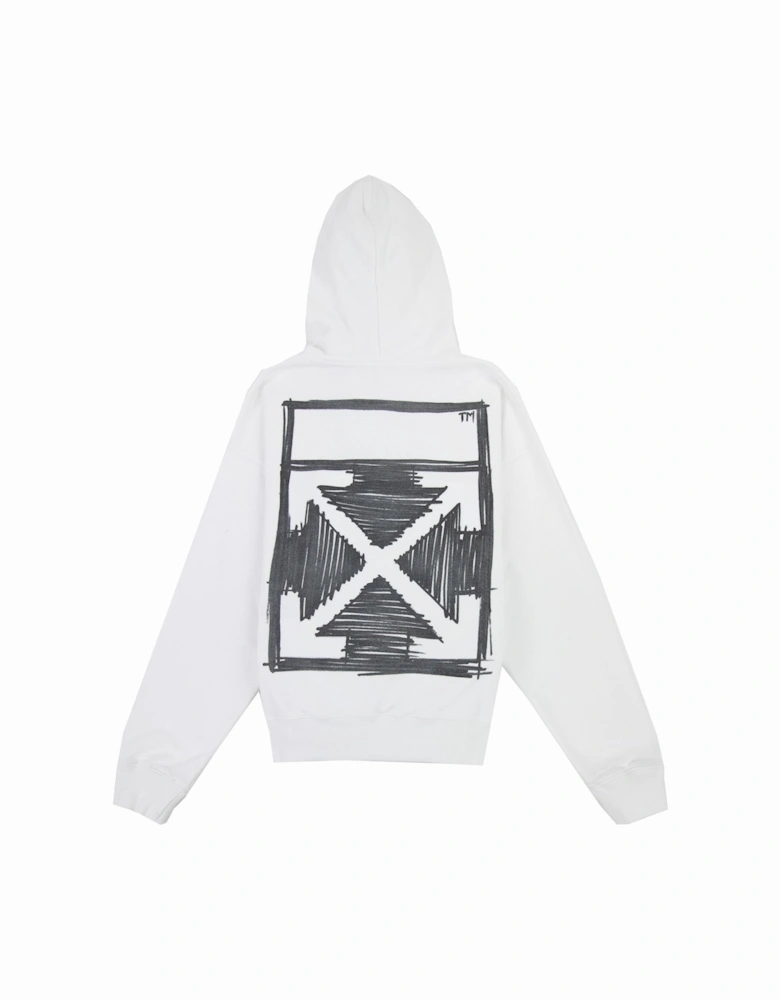 Off White Negative Mark Skate Hoodie White/black